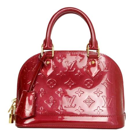 louis vuitton red monogram vernis alma bb|louis vuitton monogram vernis handbags.